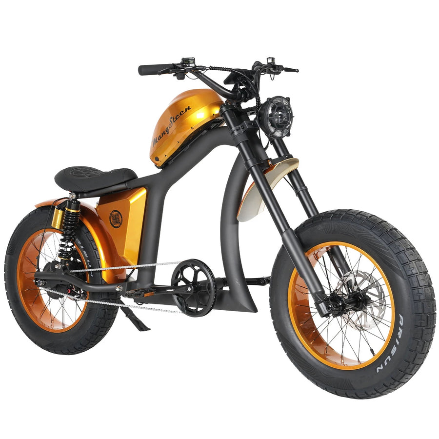 Mangosteen Chopper Electric Bike FT02 Ebike Best for You Gold Mangosteen Chopper Electric Bike FT02 Ebike Best for You Gold